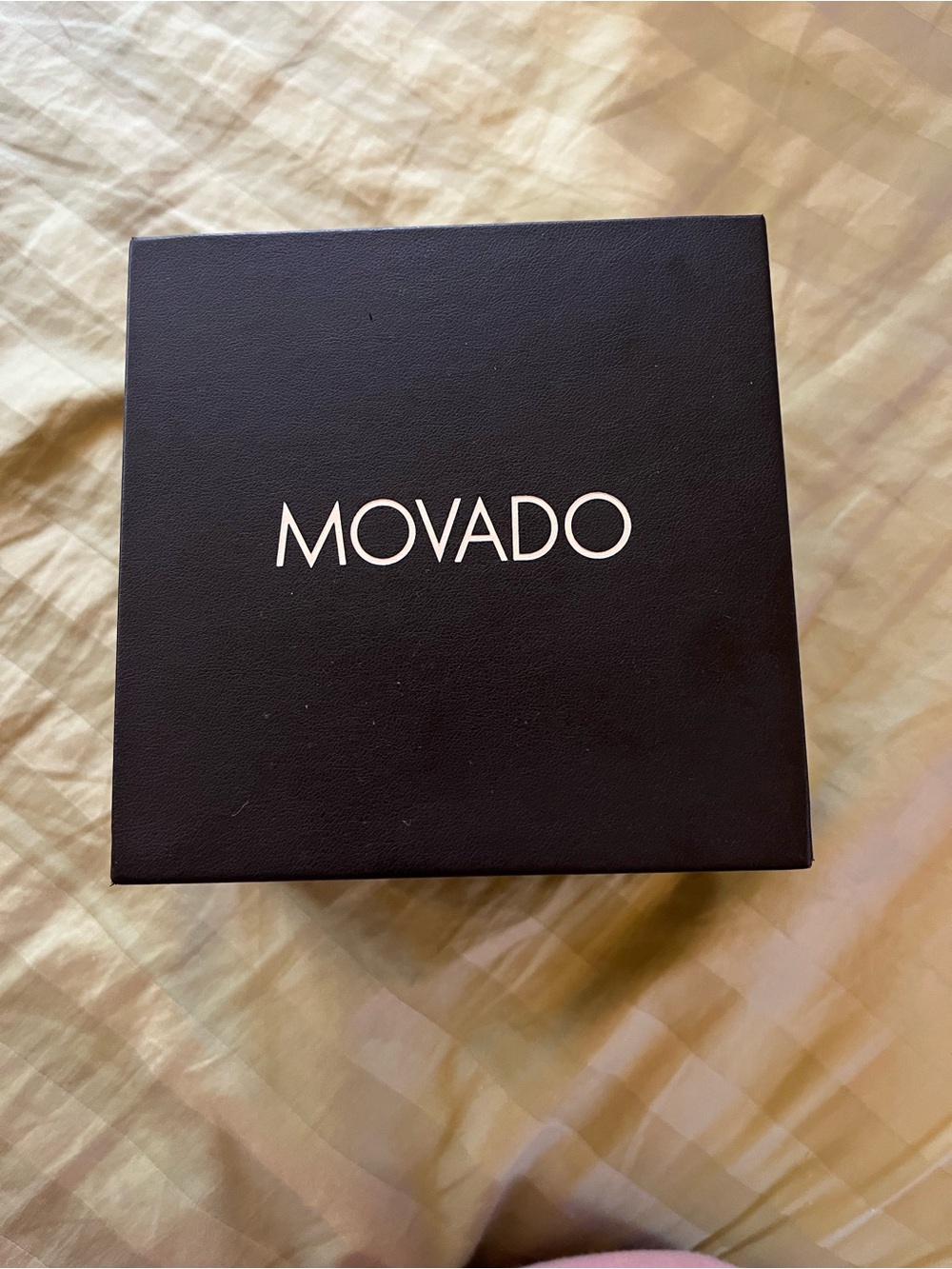 Movado Black Box with White Logo